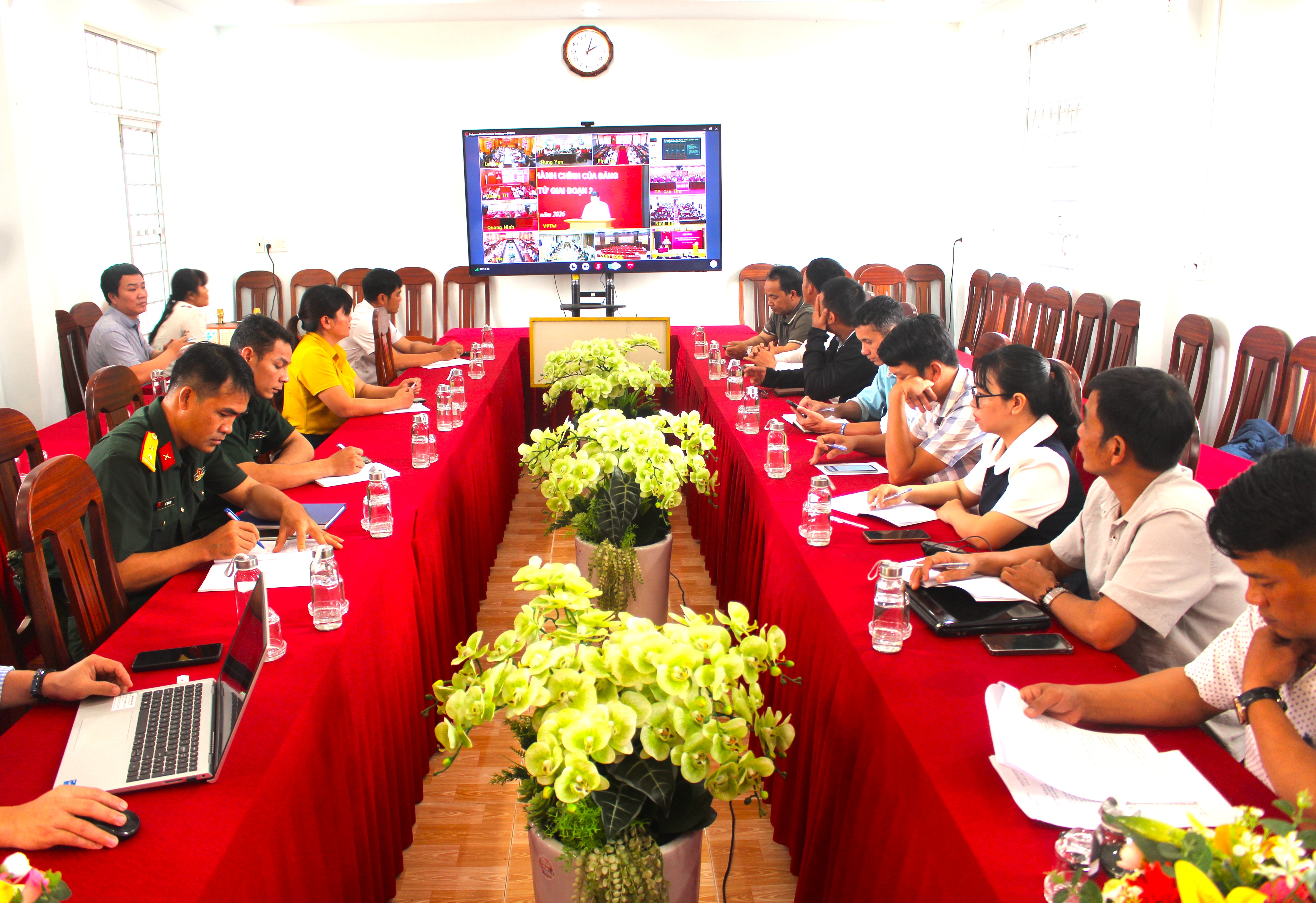 Kết nối trực tuyến Hội nghị tập huấn triển khai thủ tục hành chính của Đảng trên môi trường điện tử giai đoạn 2