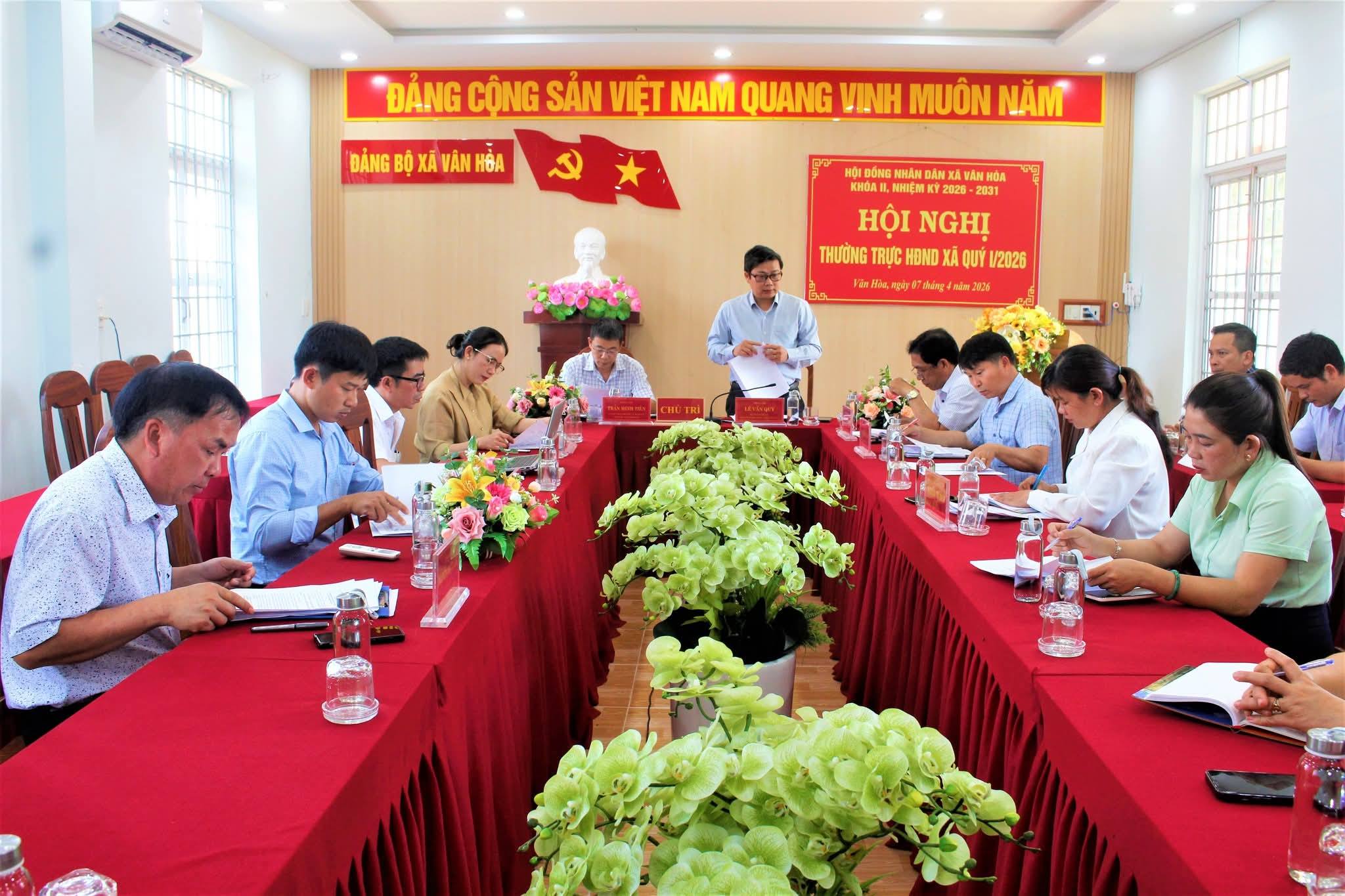 TỔ CHỨC HỘI NGHỊ THƯỜNG TRỰC HỘI ĐỒNG NHÂN DÂN XÃ QUÝ I/2026