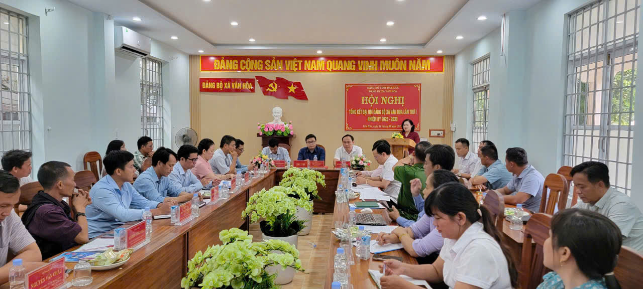 ĐẢNG ỦY XÃ VÂN HÒA TỔ CHỨC HỘI NGHỊ TỔNG KẾT CÔNG TÁC TỔ CHỨC ĐẠI HỘI ĐẢNG BỘ XÃ LẦN THỨ I, NHIỆM KỲ 2025-2030