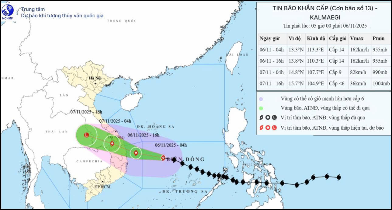 THÔNG BÁO KHẨN VỀ ỨNG PHÓ BÃO SỐ 13 VÀ CÔNG TÁC DI DỜI DÂN TẠI XÃ VÂN HÒA