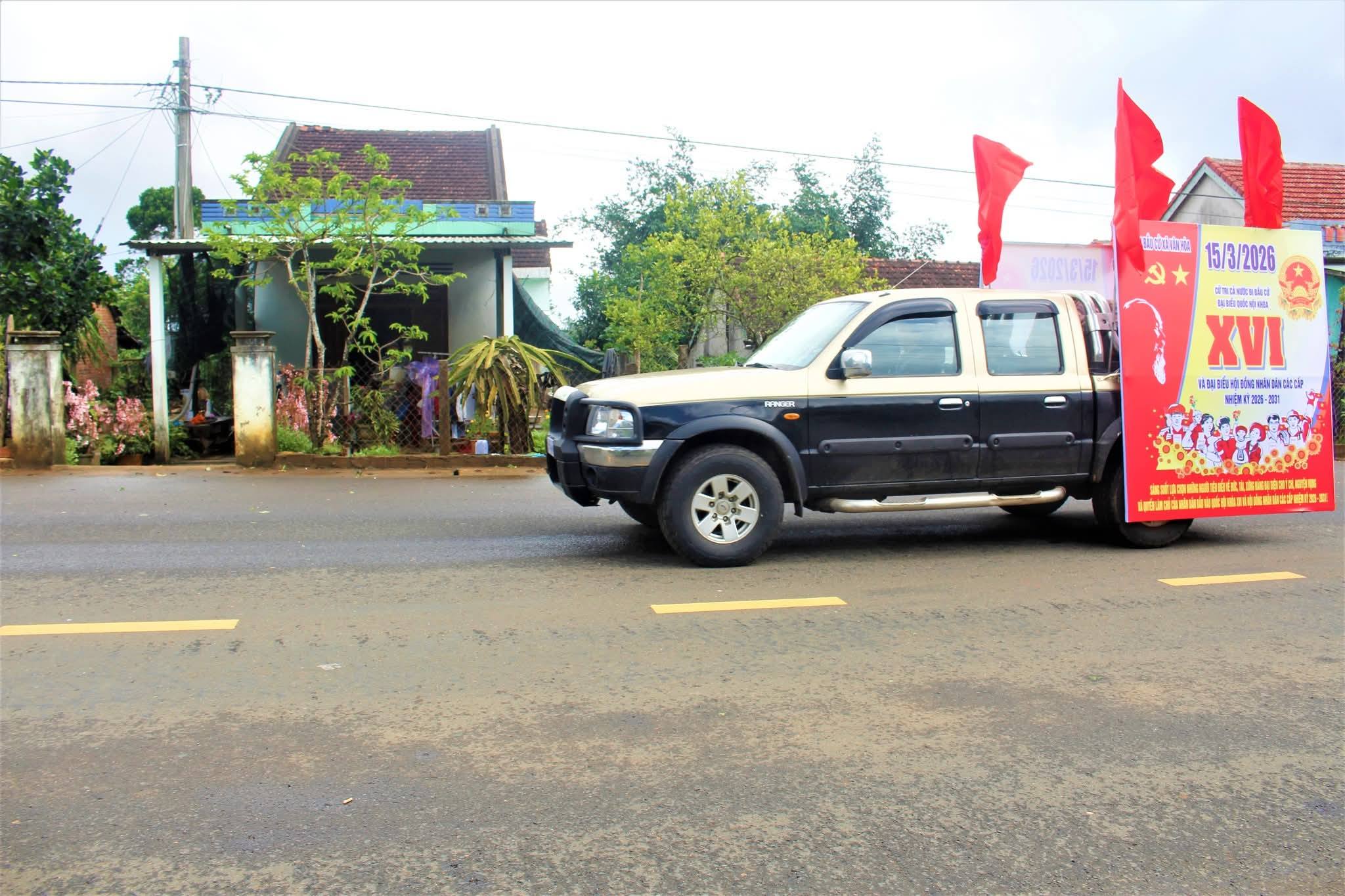 XÃ VÂN HOÀ TỔ CHỨC TUYÊN TRUYỀN LƯU ĐỘNG VỀ BẦU CỬ ĐẠI BIỂU QUỐC HỘI KHOÁ XVI VÀ ĐẠI BIỂU HỘI ĐỒNG NHÂN DÂN CÁC CẤP NHIỆM KỲ 2026-2031