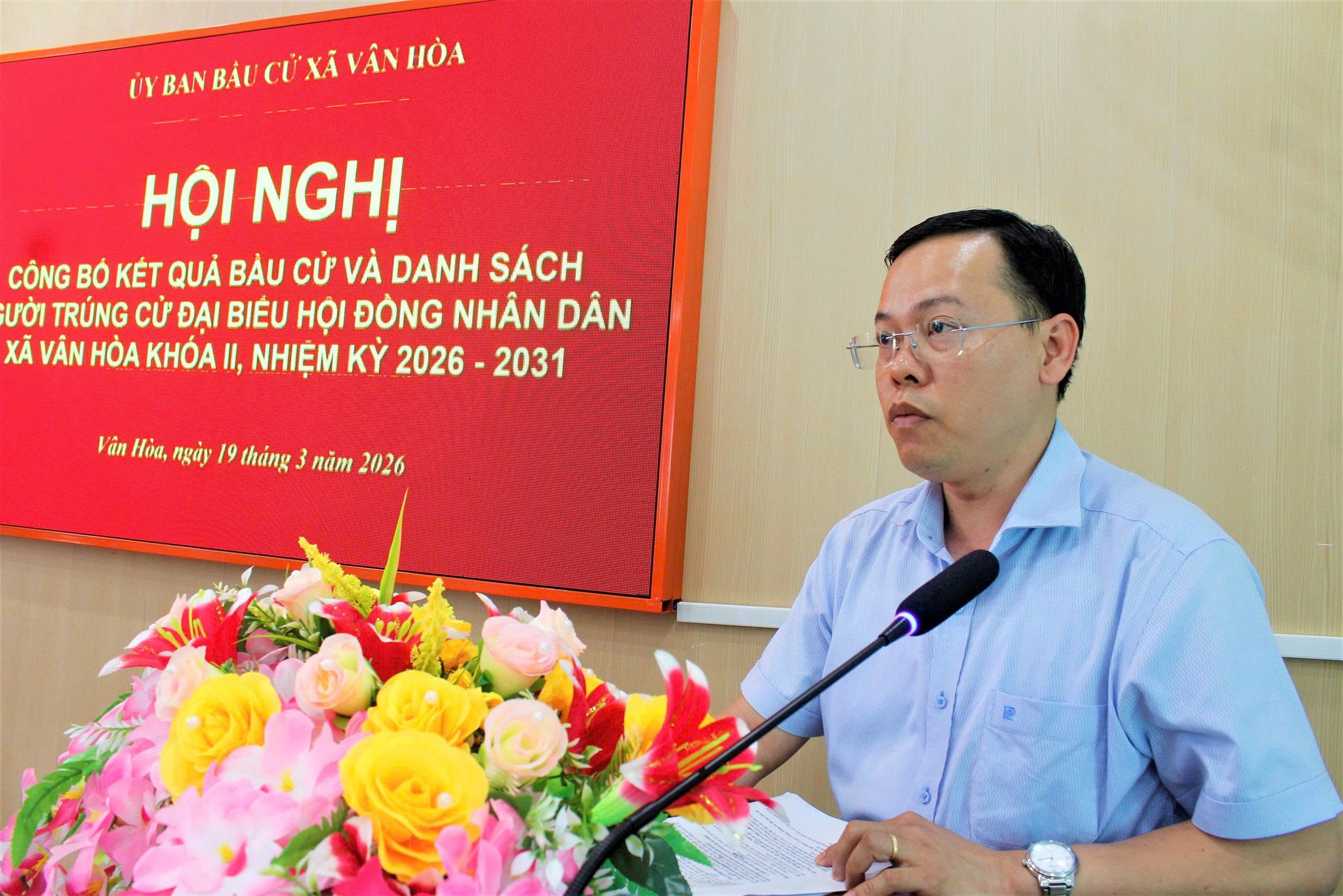 XÃ VÂN HÒA CÔNG BỐ KẾT QUẢ BẦU CỬ VÀ DANH SÁCH NGƯỜI TRÚNG CỬ ĐẠI BIỂU HỘI ĐỒNG NHÂN DÂN XÃ