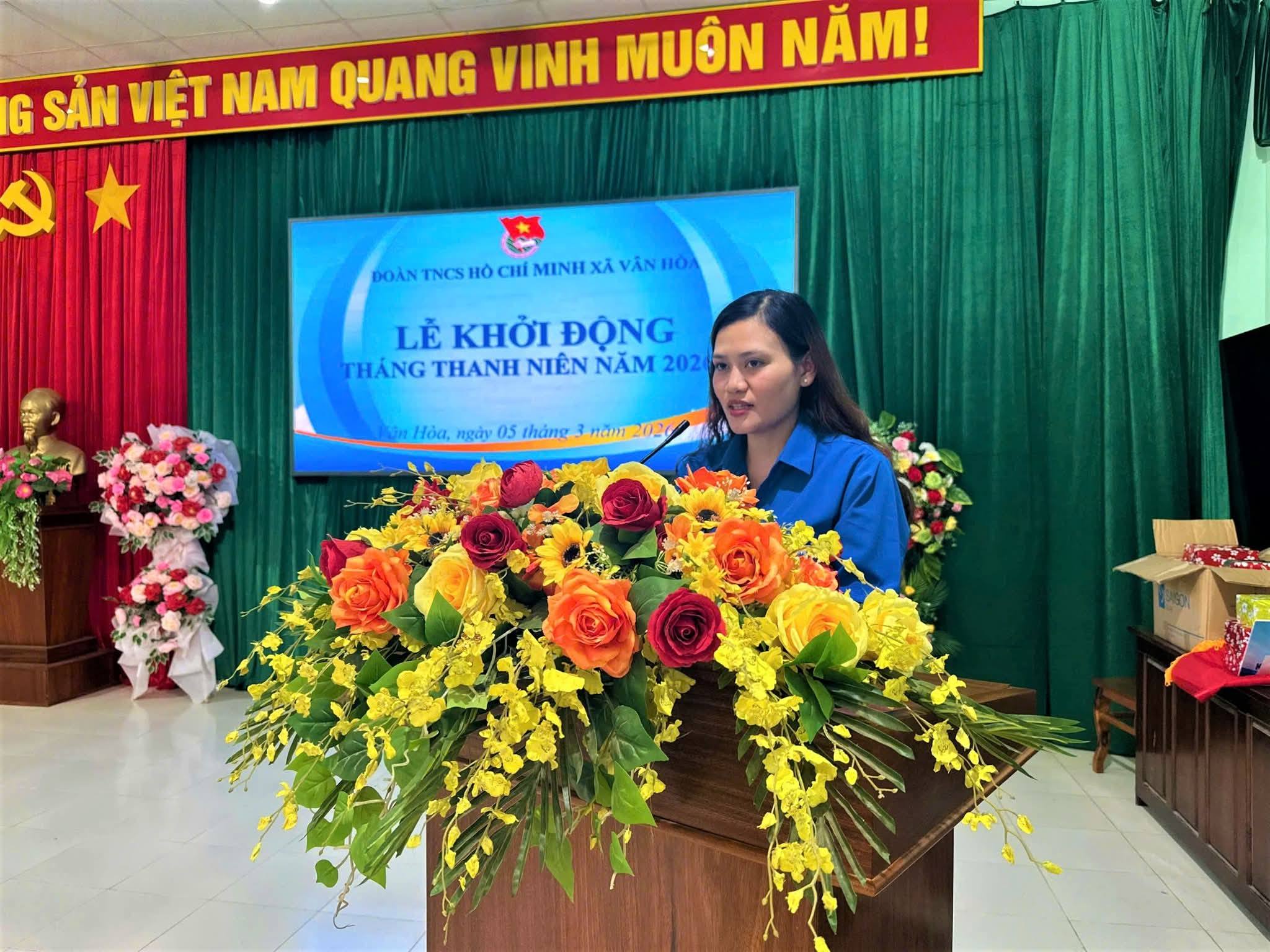 ĐOÀN THANH NIÊN XÃ VÂN HOÀ TỔ CHỨC LỄ KHỞI ĐỘNG THÁNG THANH NIÊN NĂM 2026