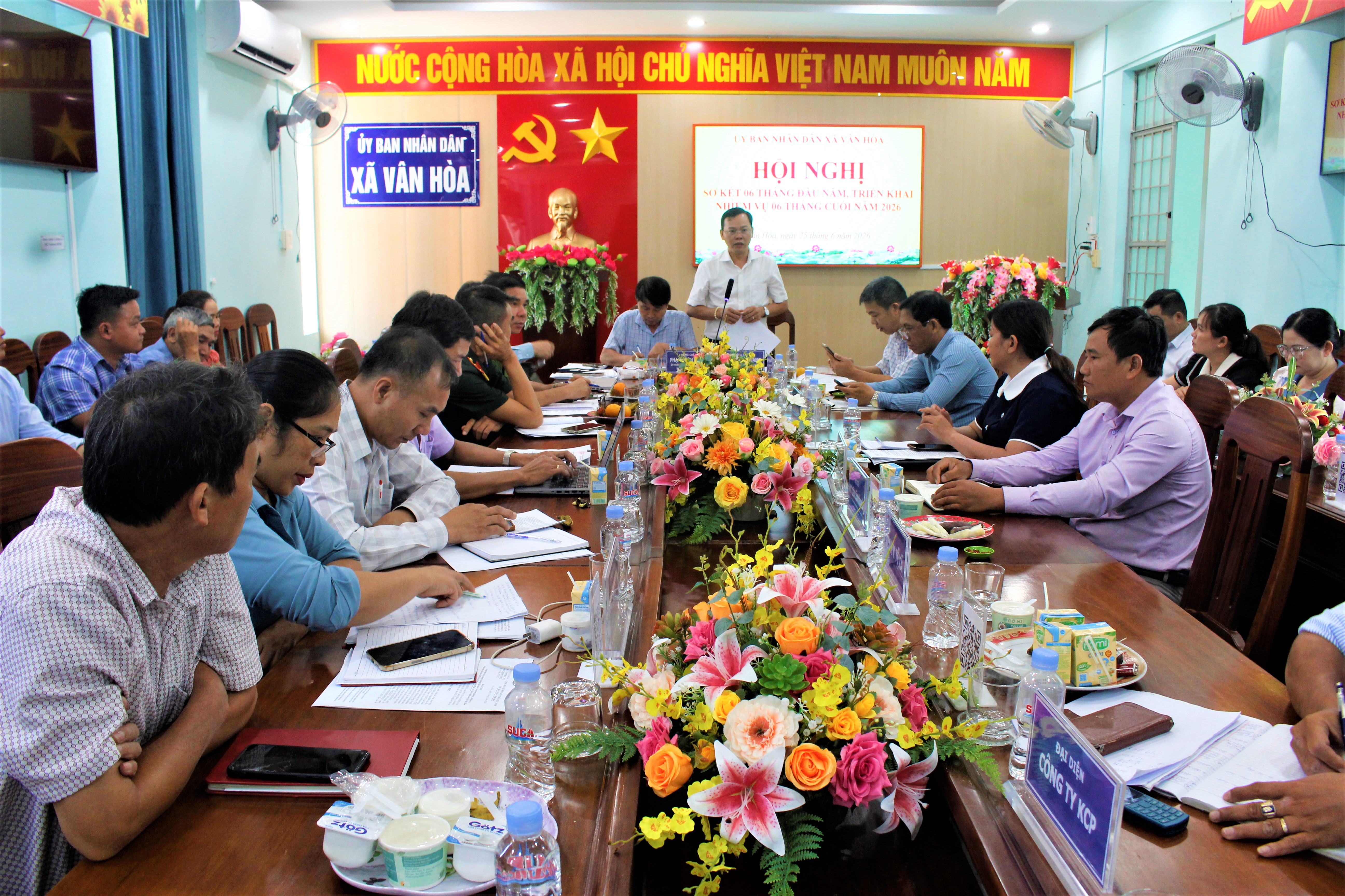 Xã Vân Hòa sơ kết tình hình kinh tế-xã hội, quốc phòng-an ninh 06 tháng đầu năm 2026