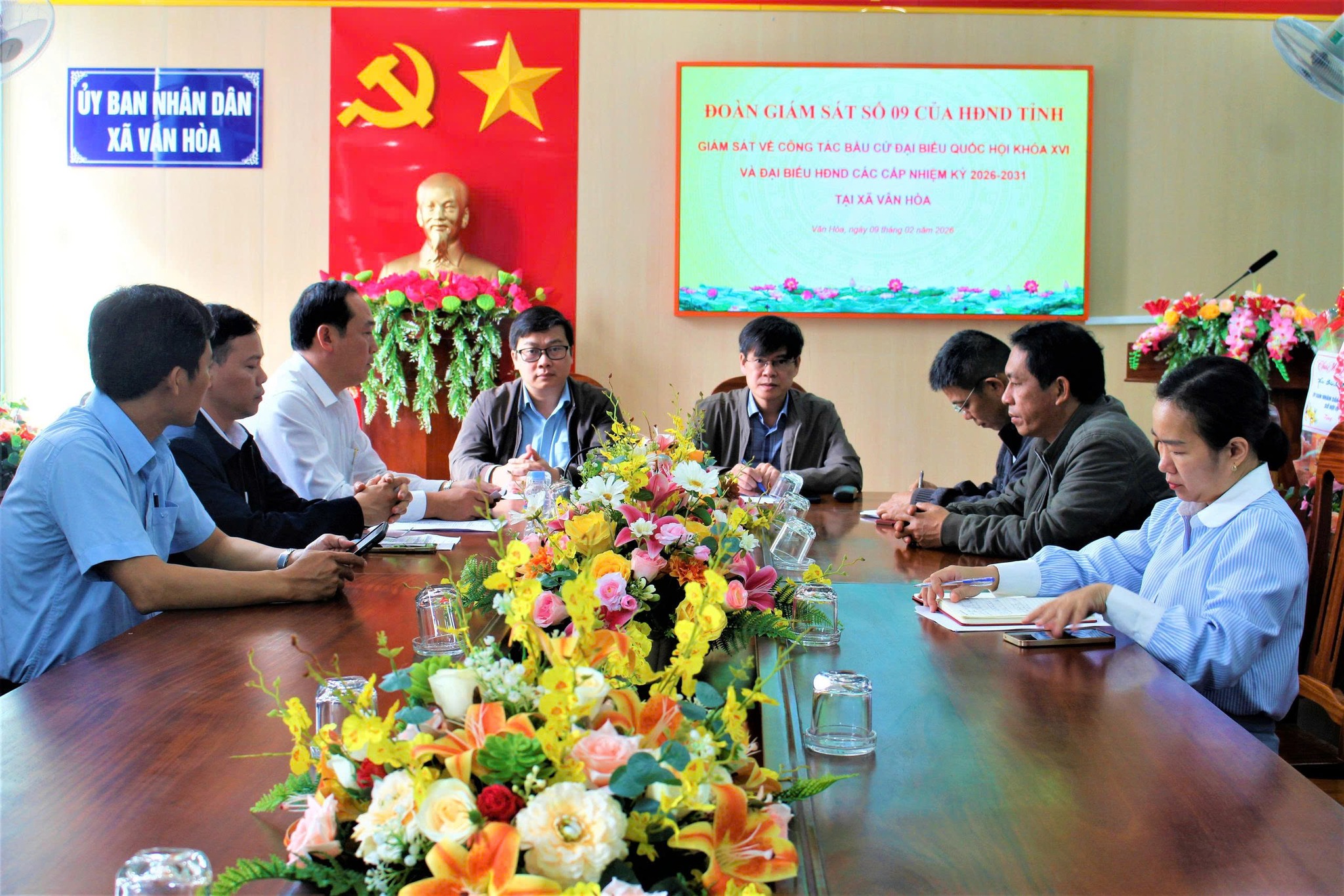 TỔ CHỨC GIÁM SÁT CÔNG TÁC BẦU CỬ TẠI XÃ VÂN HÒA