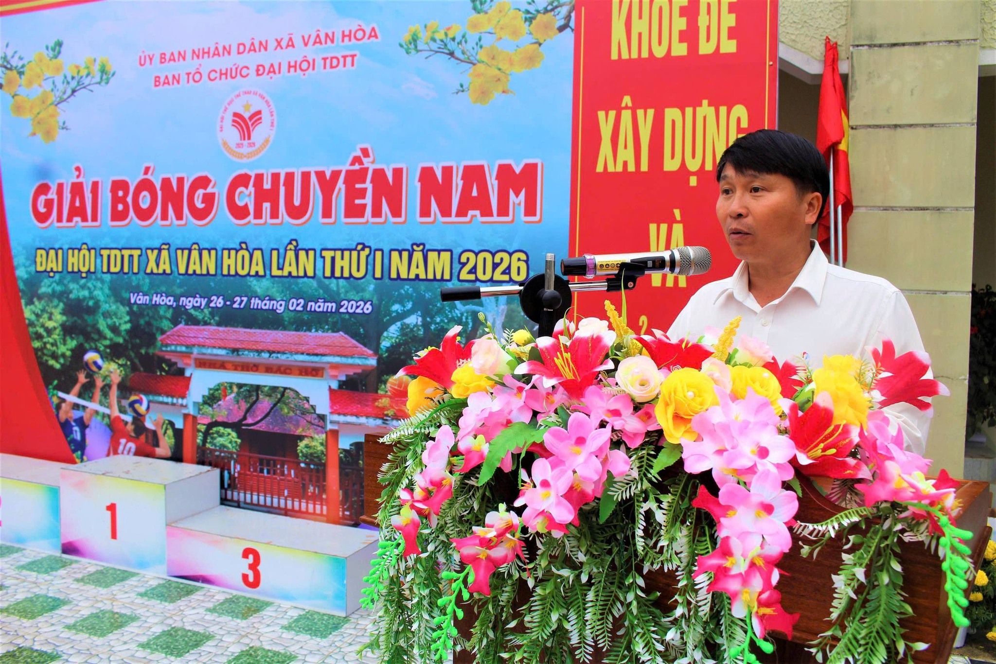 XÃ VÂN HÒA TỔ CHỨC GIẢI VÔ ĐỊCH BÓNG CHUYỀN NAM ĐẠI HỘI THỂ DỤC THỂ THAO