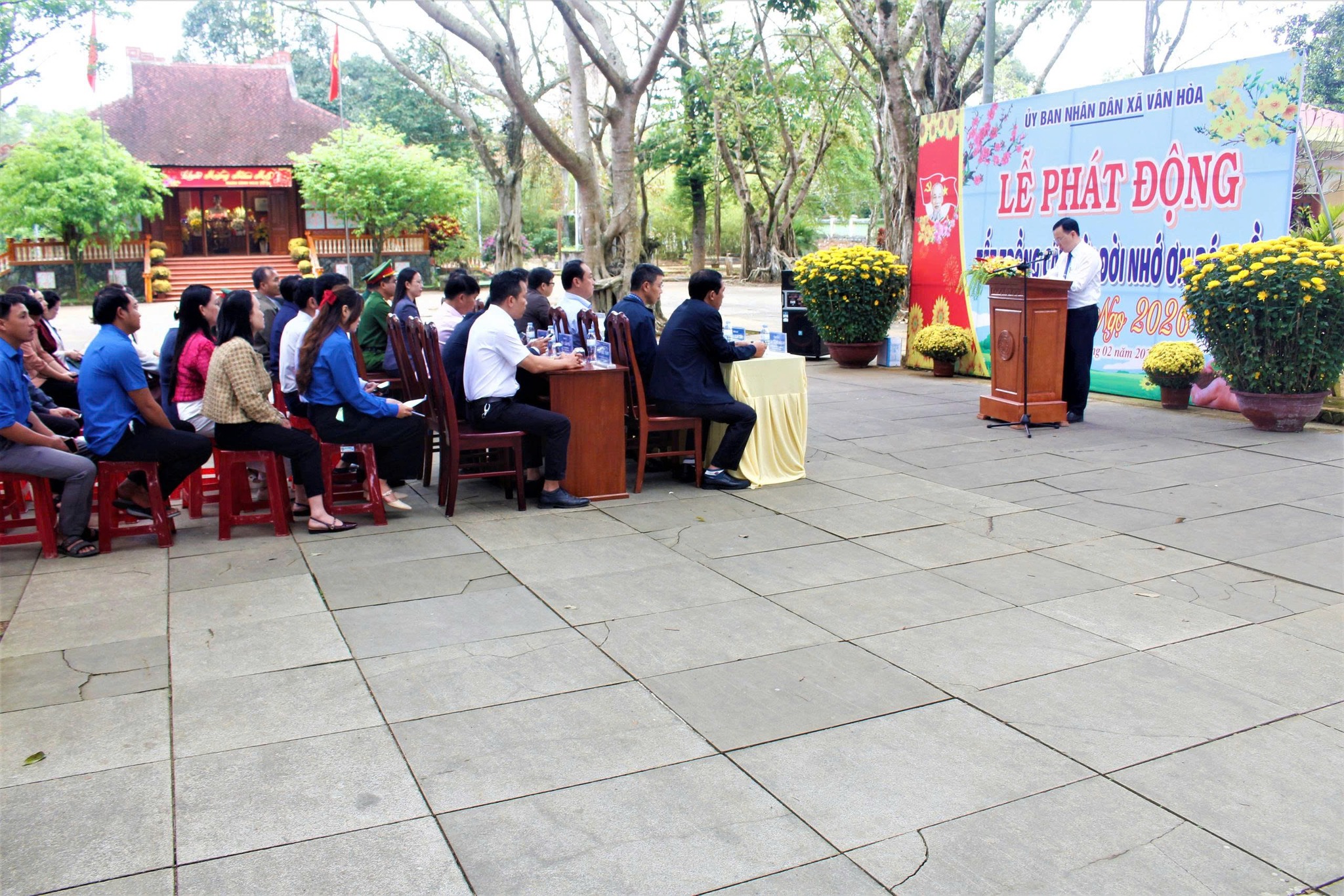 XÃ VÂN HÒA TỔ CHỨC LỄ PHÁT ĐỘNG TẾT TRỒNG CÂY “ĐỜI ĐỜI NHỚ ƠN BÁC HỒ”